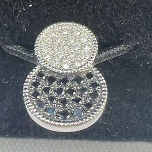 Dana Rebecca Designs Lauren Joy Silver and Black stud Earrings